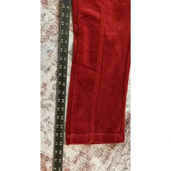 Judy Blue Ankle Straight Corduroy High Waist Pants Womens Size 27 Rust Red NWT - Picture 9 of 13